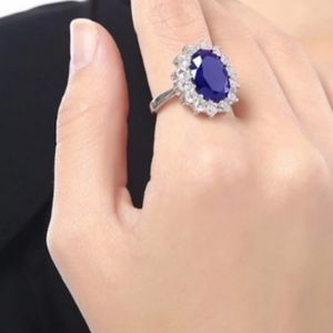 14k stamped 3.26ct white gold ring